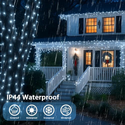 200 LED Connectable String Lights, 66FT Christmas Lights Outdoor Indoor