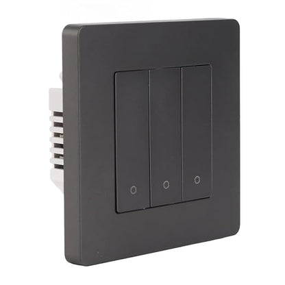 Jeanoko 3 Gang Smart Control Panel Compact Design Intelligent Switch for Home Automation System PVC Material (Gray)