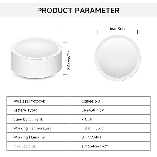 ZigBee Smart Knob Switch Wireless Scene Button Rotatable Dimmer Switch,Need Zigbee Hub,Light Automation Scenario Remote Panel (4)