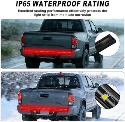 Mupera 48 Inch Triple Row LED Tailgate Light Bar for Truck SUV RV Van