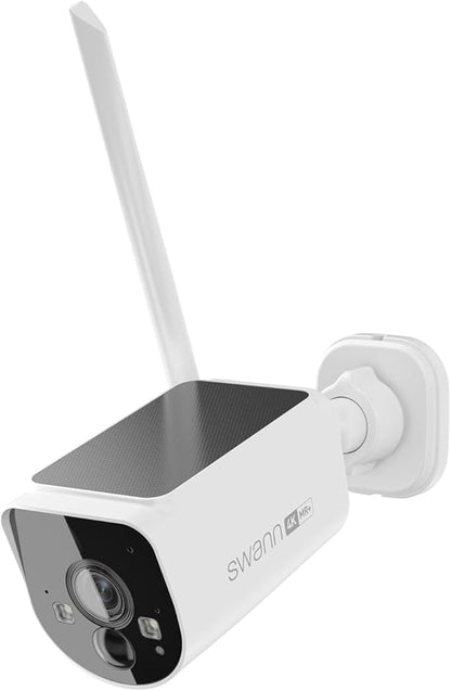 Swann MaxRanger4K Wireless Solar Security Add-On Camera, 4K UHD, 2000ft Long Range Wi-Fi, Color Night Vision,True Detect Alerts,2-Way Audio,Weatherproof,No Monthly Fee-SWNVW-MAXV2CAM