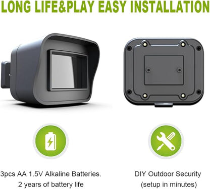 Smart Outdoor Home Security - Weather Resistant WiFi Motion Sensor&Detector - Remote APP Notifications - Compatible with Alexa