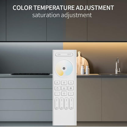 RC02RF Wireless 2.4G RF 4 Zone CCT Dual White Wall Mounted & Mobile Smart Remote Powered by 2XAAA Batteries 3V Work with C02W C02Z C02RF Controller