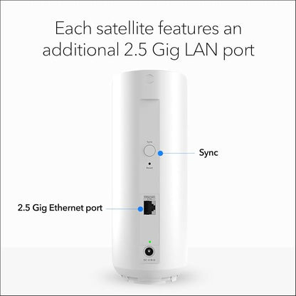 NETGEAR Orbi 370 WiFi 7 Mesh System Dual-Band, Up to 6,000 sq ft, 3 Pack