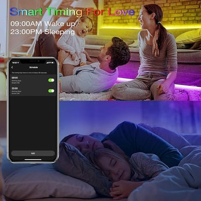 hyrion Alexa LED Strip Lights for Bedroom 200ft, Smart Wireless RGB