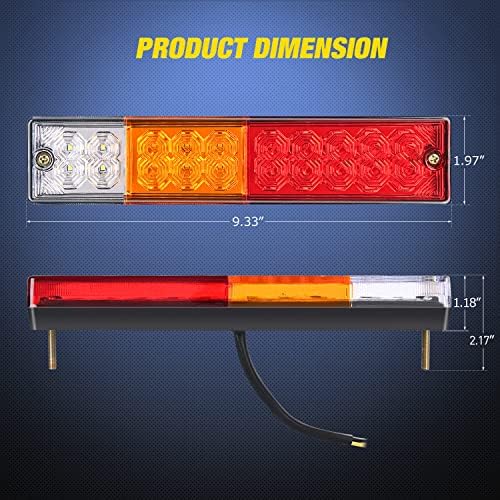 Nilight Trailer Tail Light Bar Brake Running Turn Signals Reverse Lights