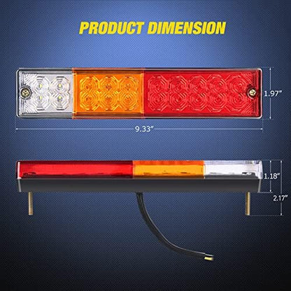 Nilight Trailer Tail Light Bar Brake Running Turn Signals Reverse Lights