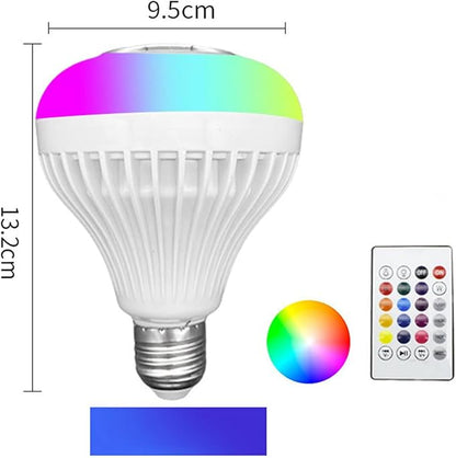 Music Light Bulb Plastic RGB Multicolor Adjustable Smart Light Bulb 12W for Bar Restaurant