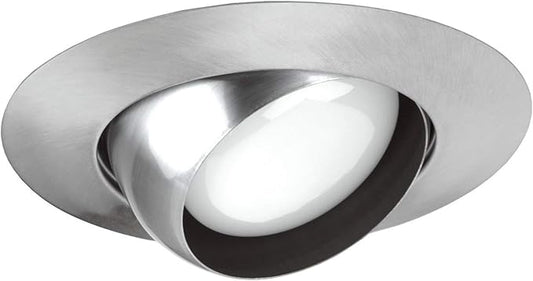 NICOR Lighting 6 inch Nickel Recessed Eyeball Trim Designed for 6 inch Housings (17506NK)