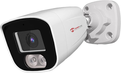 Anpviz 4MP PoE IP Bullet Camera with Microphone/Audio, IP Security Camera Outdoor Indoor, Night Vision 65ft, Waterproof IP66, 108° Wide Angle 2.8mm Lens, 24/7 Recording, IPC-B8740W-S (U Series)