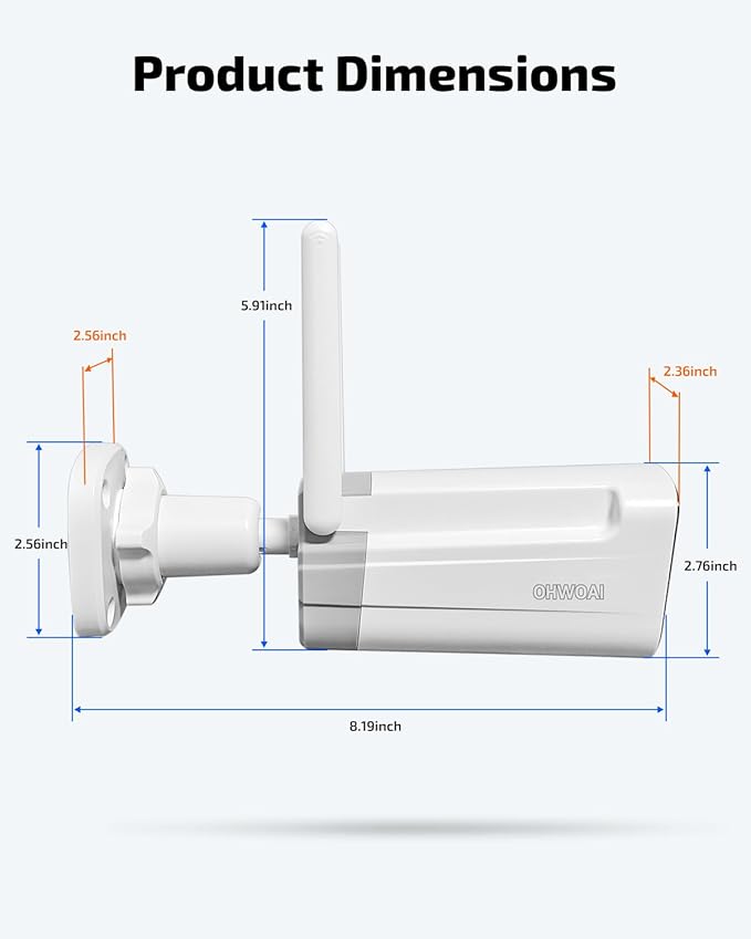 《100% Wire-Free》Wireless Outdoor Security Camera System, Solar Powered WiFi Cameras Systems, Home Video Surveillance DVR Kits