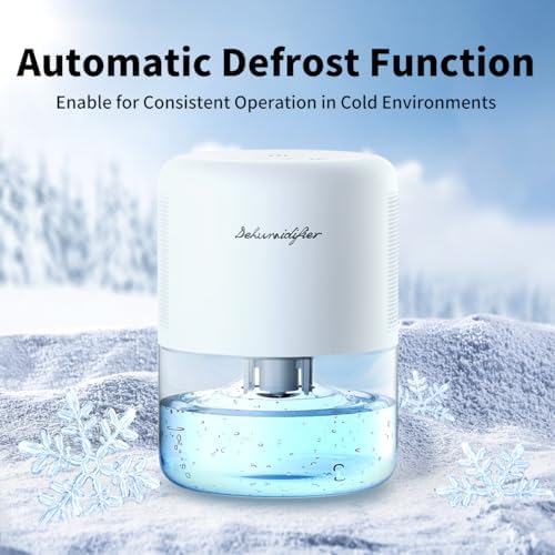 Dehumidifier for Home Small Quiet Dehumidifiers for 44OZ Water Tank Auto Defrost and Shutoff 10 Colors Light 4 Timer Options 3 Modes Portable Dehumidifiers for Bedroom Bathroom Closet RV