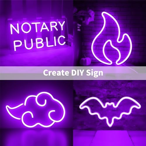 iNextStation 16.4FT 12V LED Strip Lights Purple Neon Rope Lights (No Plug)