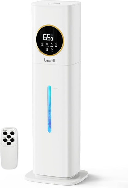 LACIDOLL Humidifiers for Bedroom 500 sq ft, 2.1Gal/8L Humidifier large room with Night Light & Essential Oil Diffuser, Top Fill Large Room Humidifiers for Home Baby Nursery Office Plants