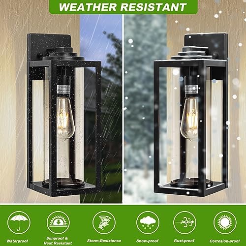 FILIYANO Large Outdoor Wall Lights, 16 Inch,Modern Exterior Fixtures,2 Pack