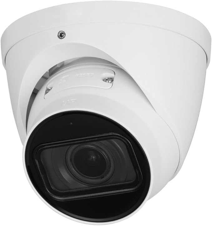 EmpireTech 4K 8MP 1/1.8" CMOS IR Turret Smart AI IP Wired Camera,2.7mm–12.0mm Motorized Lens,Built-in MIC,Motion Detection,Smart Object,IVS,IPC-T58IR-ZE S3 Version White