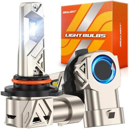 SEALIGHT HB4 9006 Bulbs, 40000LM per Set, 6500K Plug and Play 9006 Fog Lights, Off-Road Use, Automotive Headlight Bulb Retainers Pack of 2