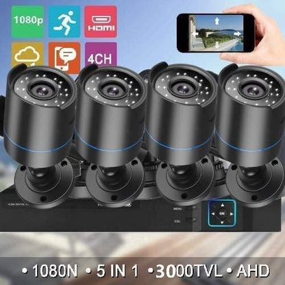 3000TVL Home Security System Surveillance DVR Camera Kits, 4pcs Wired 5MP PoE IP Night Vision Cameras Set with AI Motion Person Vehicle Detection, 4K NVR with 512GB Hard Drive for 24-7 Recording