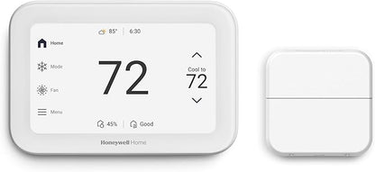 Honeywell Home X8S Smart Thermostat with Room Sensor, Video Doorbell Compatibility, IAQ Control, and Customizable Touchscreen Display, White