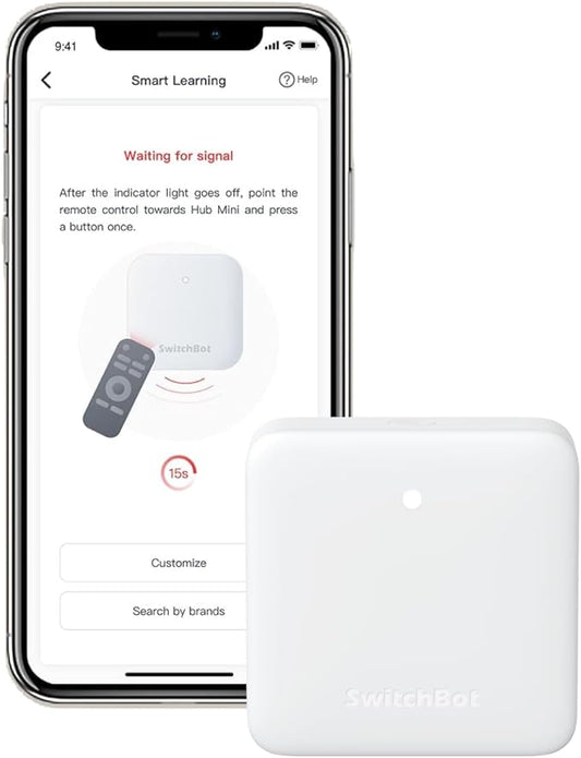 SwitchBot Hub Mini Smart Remote - IR Universal Remote, WiFi IR Blaster for TV, Air Conditioner, Compatible with Alexa, Google Home, Link SwitchBot to Wi-Fi (Support 2.4GHz)