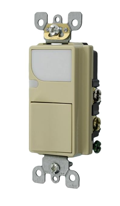 Leviton 15-Amp 120V AC Combination Decora Switch with LED Guide Light, 6526-I, Ivory