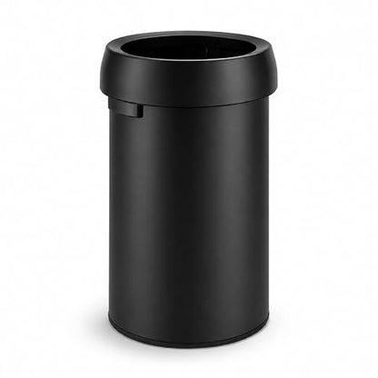 Home Zone Living 16 Gallon Commercial Trash Can with Removable Open Top Lid