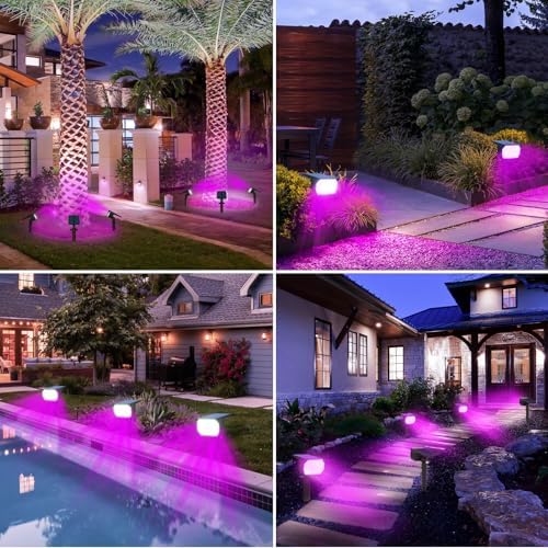 nipify Solar Spot Lights Outdoor, Solar Powered Waterproof Spotlight