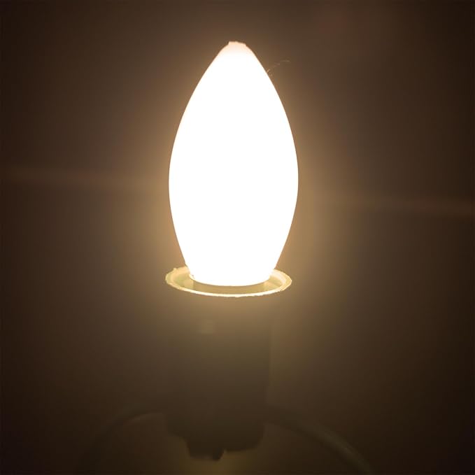 25 Pack C7 Warm White LED Replacement Bulbs – Dimmable White LED Lights Bulbs Decoration, 0.72W Indoor Outdoor Christmas Waterproof Bulbs, Warm Night Light, E12 Candelabra Base, IP:65