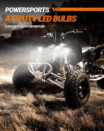 SEALIGHT 9004/HB1 LED Bulbs, 70,000LM 800% Super Bright, 6500K Cool White, Mini Size with Fan, Plug and Play, Canbus Ready Fog Light Bulbs, Powersports Accessory, Pack of 2