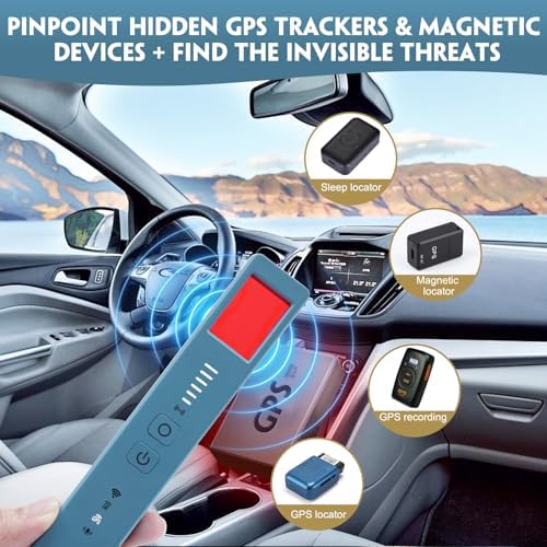 AI Hidden Camera Detector – 6-in-1 Anti-Spy Privacy Protection Kit: RF Signal & WiFi Scanner, GPS Tracker Finder, Bug Detector, IR Lens Finder – for Hotel, Office, Car, Travel Security
