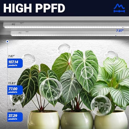 Barrina T5 Grow Light, 5000K White Full Spectrum LED Grow Light 2ft, 8 Pack