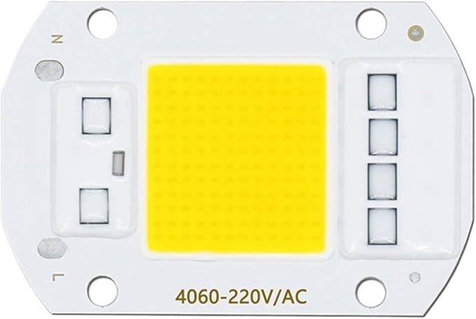 10pcs 50W AC220V No Need Driver LED COB Chip Bead Smart IC Chips 3000k 4000k 6500k for LED Floodlight Spotlight(White 4000K)