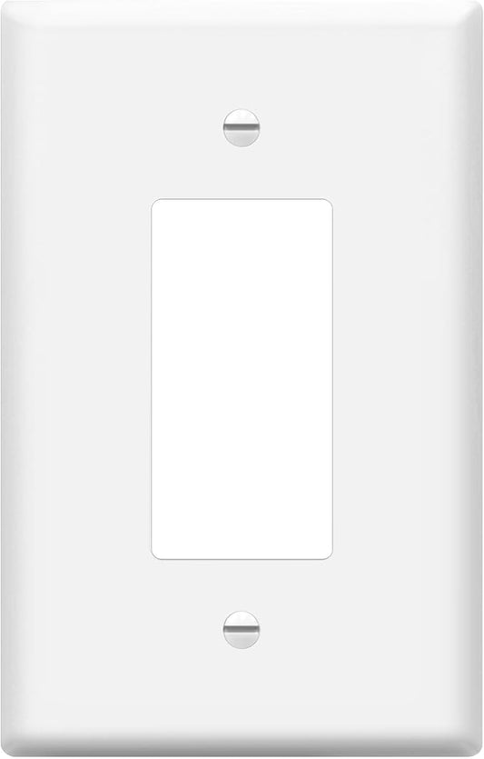 ENERLITES Decorator Light Switch or Receptacle Outlet Wall Plate, Over-Size 1-Gang 5.5" x 3.5", Polycarbonate Thermoplastic, 8831O-W, White