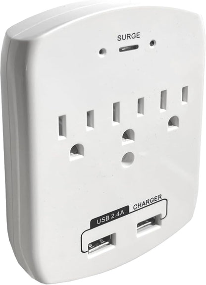 SCS Enterprises WF-113: WiFi Camera Hidden in Power Outlet Extender Wall Charger, P2P Remote Viewing, Recording and Notification.