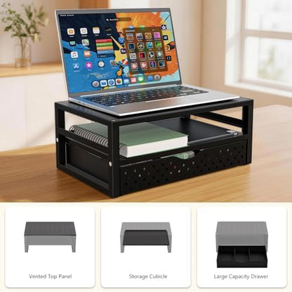 WALI Monitor Stand Riser with Drawer