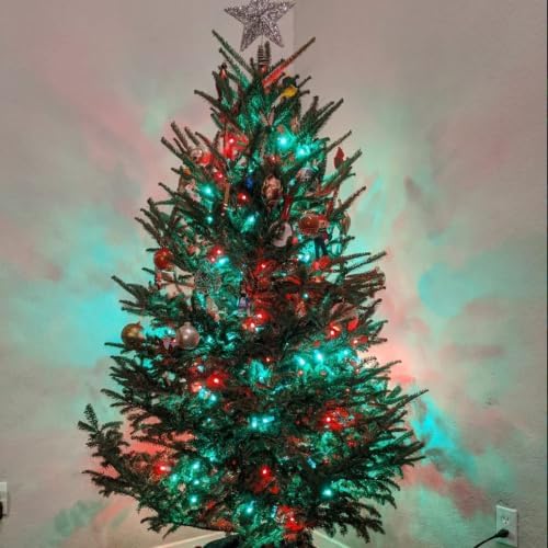Dazzle Bright Red and Green Christmas String Lights, 300 LED 100 FT Connectable Waterproof String Lights Green Wire with 8 Modes, Xmas Vintage Decorations for Indoor Outdoor Party Yard Garden Decor