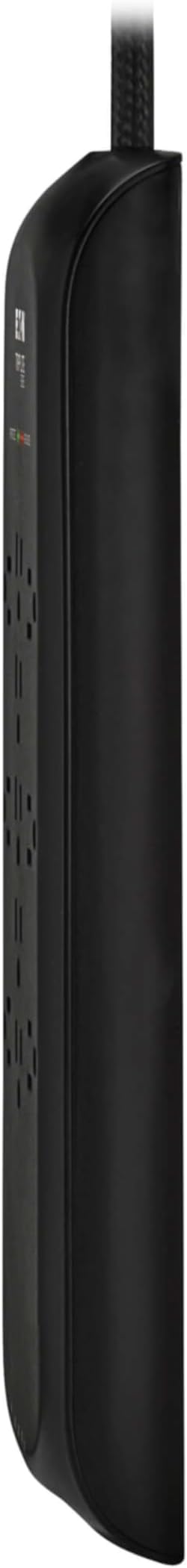 Eaton Tripp Lite Series Surge Protector Power Strip with Flat Plug Braided Extension Cord + Coax, Phone/Modem Protection, 4200 Joules, 8ft Cable, Manufacturer's (TLP118DBTELTV)