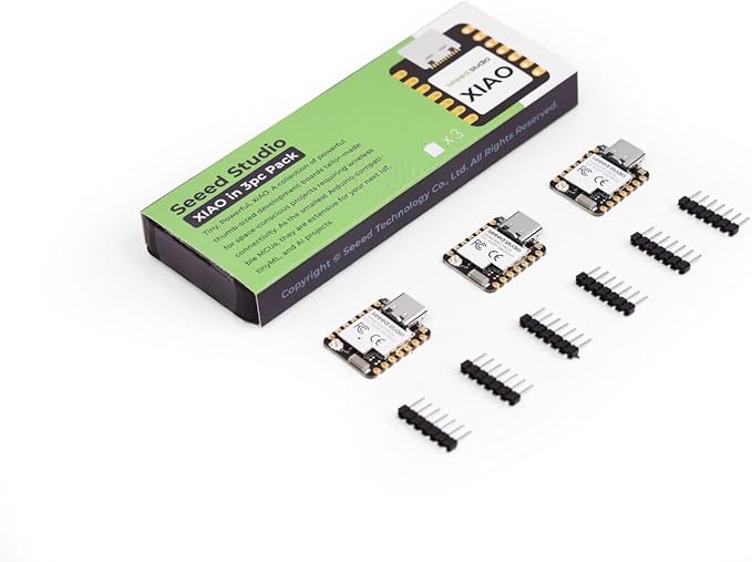 Seeed Studio XIAO MG24 3PCS Pack - Silicon Labs EFR32MG24, Matter Native Over Thread/BLE 5.3, Arduino IDE Compatible, 1.95μA Ultra-Low-Power, Secure Vault, 19 GPIOs
