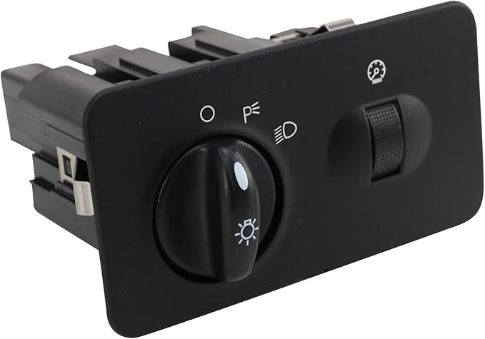 TRQ Headlight Switch Compatible with 2001 F250F550 Super Duty Without Fog Lights, 20022004 F250F550 Super Duty Without Automatic Headlights and Fog Lights, 20062009 F650/F750/F53 20112019 F53