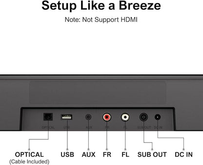 ULTIMEA 7.1ch Virtual Surround Sound Bar, Sound Bar for Smart TV with 4 Surround Speakers, Peak Power 330W, Surround Sound System for TV, App Control, TV Soundbar with Subwoofer, Opt/AUX/BT, Aura A40