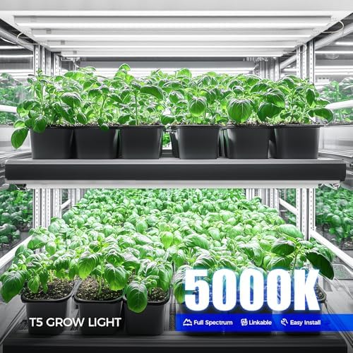 Barrina T5 Grow Lights, 3FT 128W (8 X 16W), 5000K Grow Lamp, 8 Packs, White
