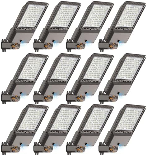 AIKVSXER 240W LED Parking Lot Light 60000LM Outdoor Street Lights 12 Pack