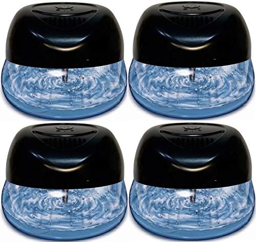 Bluonics Fresh Aire 4-Pack Water Air Washer, Water-Based Air Revitalizer & Room Freshener with 4 Fragrance Bottles, 7-Color LED Night Light and Relaxing White Noise