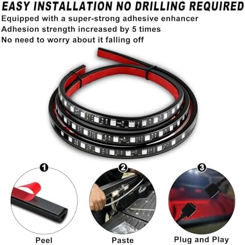 Mupera 60 Inch RGB Truck Bed Lights Strip Kit for Pickup Truck SUV RV