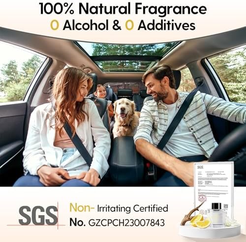 Smart Car Air Freshener Refill 50ml (1.69OZ)- Car Diffuser Perfume Made with Natural Plant Extracts, Essential Oil Refill Compatible with Most Air Diffusers, Long-Lasting Car Fragrance - Ocean