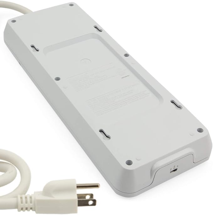 MaxLite Advanced Power Strip with 8 RECEPTACLES and 1350 Joules of Surge Protection,White,APS-8/1350J