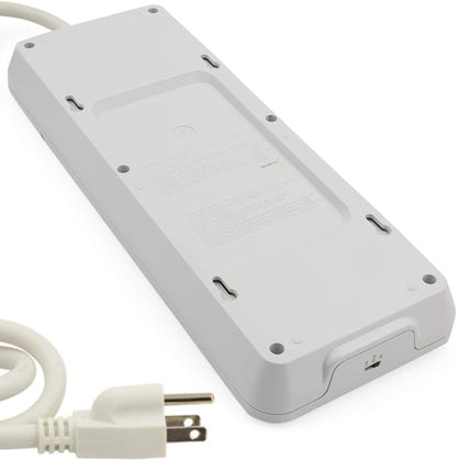 MaxLite Advanced Power Strip with 8 RECEPTACLES and 1350 Joules of Surge Protection,White,APS-8/1350J
