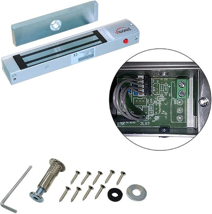 Visionis FPC-6131 Two Doors Door Access Control Out Swing Door 300lbs Mag Lock Time Attendance TCP/IP Wiegand Controller Box, Indoor/Outdoor Card Reader, Software Included, 20,000 Users Kit