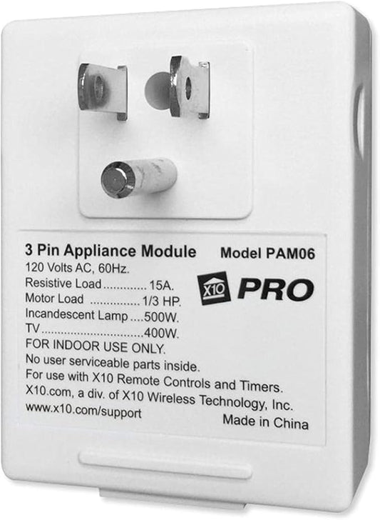 X10 PAM06 Appliance Module, 3-Prong with AGC