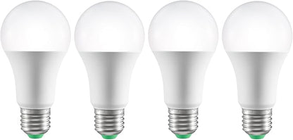 Happybuy Smart Light Bulbs, 4-Pack, 9W, 800 Lumens, Multicolor, Smart Control for Vera, Google, Alexa, iOS, Android, RGB